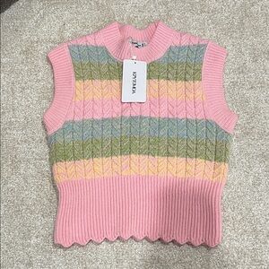 Colorful Knit Sleeveless Sweater